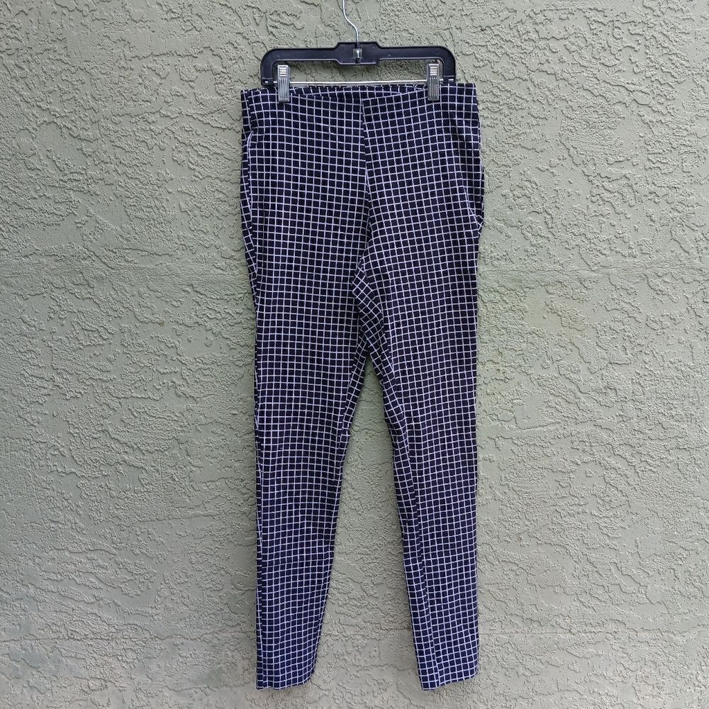 EUC MICHAEL KORS Lightweight Stretchy Black & White Plaid Legging Pants Small